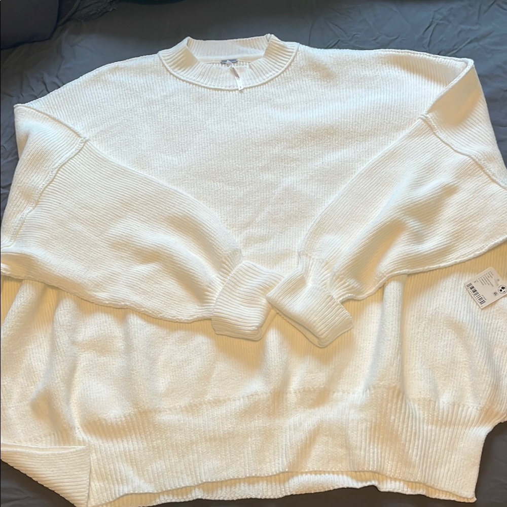 Free People Ivory Knit Pullover